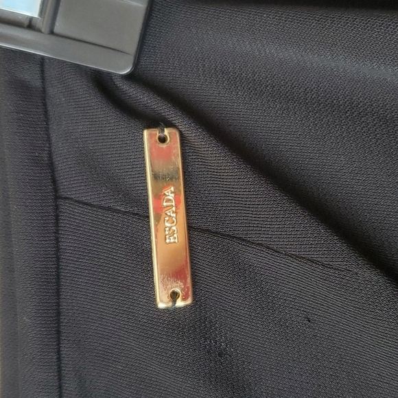 VTG Escada designer black palazzo pants cropped wide leg pants - Picture 3 of 12